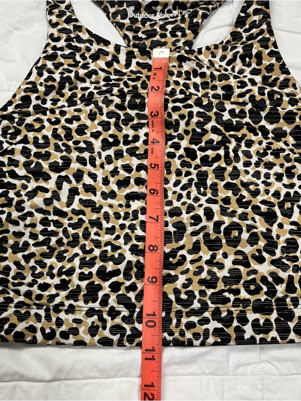 Outdoor Voices Move Free Leopard Print Sports Bra Women's Size XL - Picture 9 of 11